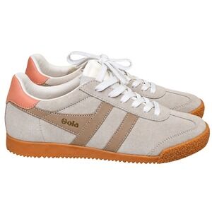 Gola Elan Trainer Suede Gum Sole Sneakers 8.5 Bone Light Caramel NIB